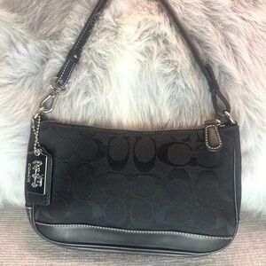 Coach black signature monogram demi bag y2k - 6094
